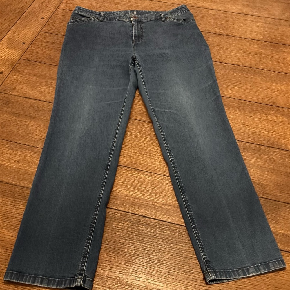 J. Jill Women's Straight Leg Jeans in Deep Blue